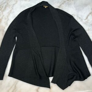 Dana Buchman Black Knit Cardigan Sweater